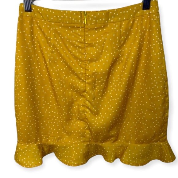 Revolve By The Way Mustard Yellow Esme Skirt Polka Dot Mustard Yellow Size Small - Picture 4 of 10